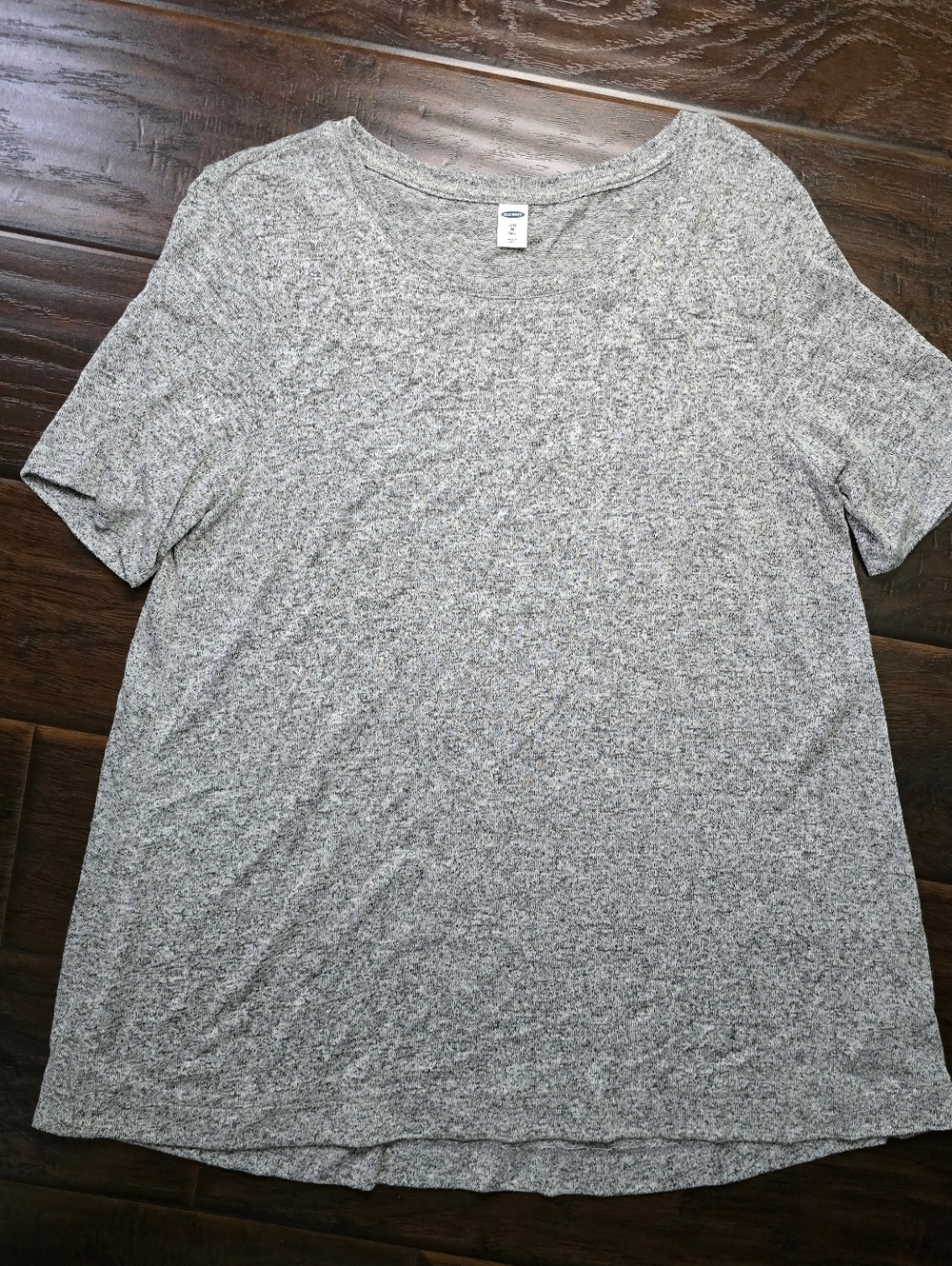 Old Navy Womens Grey Lightweight Short Sleeve Round Neck Top Luxe Med Tall